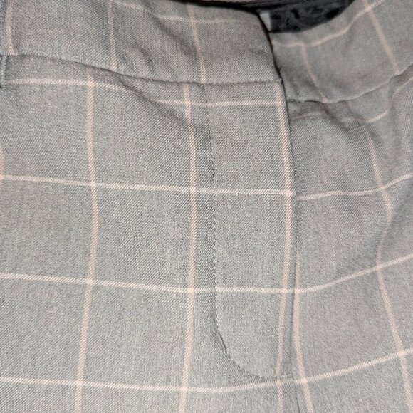 Express Columnist Mid Rise Ankle Gray Plaid Dress Pants stretch - Picture 7 of 7